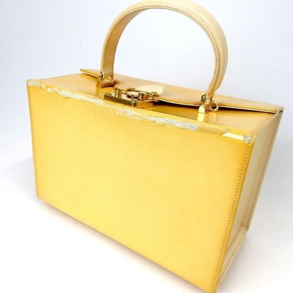 Fendi business type bag very rare suitcase yellow - Picture 3 of 6